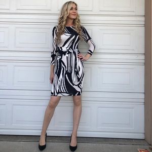 Cache dress black and white size 2